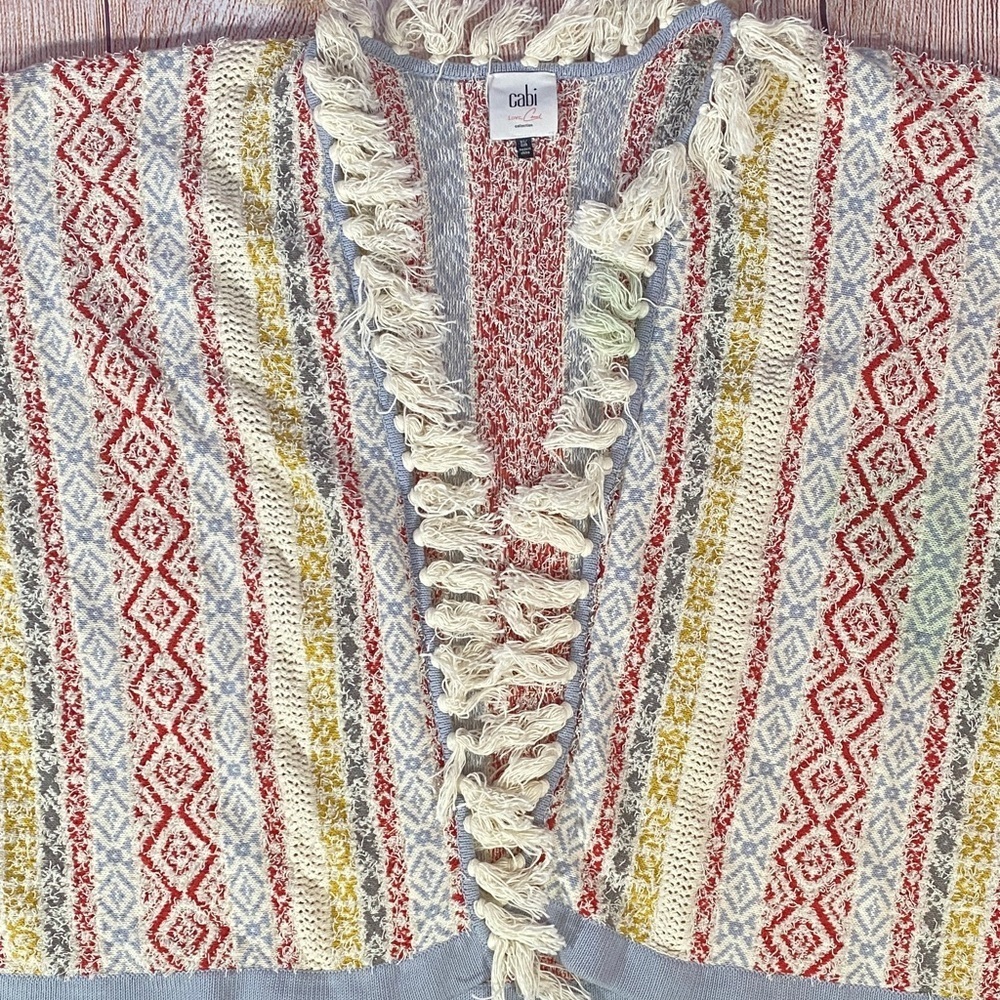CAbi Open Front Knit Cardigan Women’s XS/S Multicolor Great Condition - Picture 13 of 15